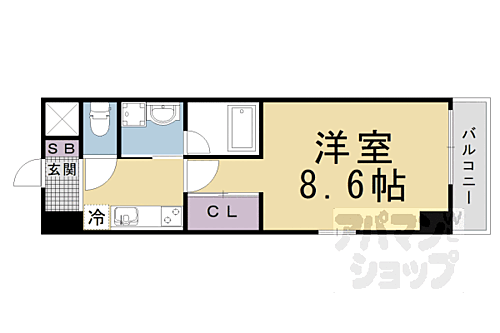 京都府京都市山科区御陵中内町 山科駅 1K マンション 賃貸物件詳細