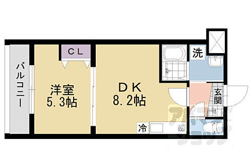 仮称）ＣＵＯＲＥ城陽 2階 1DK 賃貸物件詳細