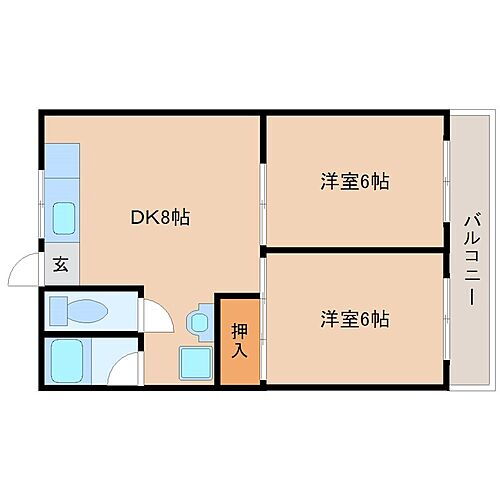 兵庫県尼崎市武庫之荘7丁目 武庫之荘駅 2DK マンション 賃貸物件詳細