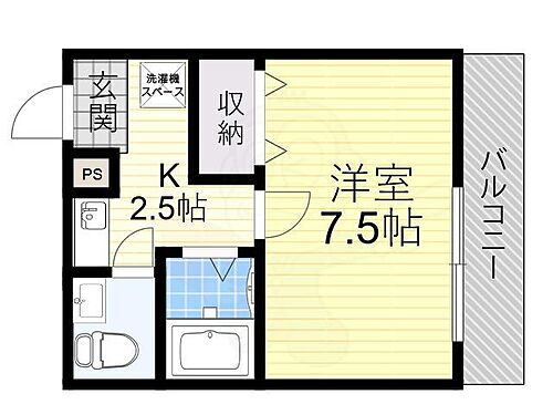 パイン箕面 3階 1K 賃貸物件詳細
