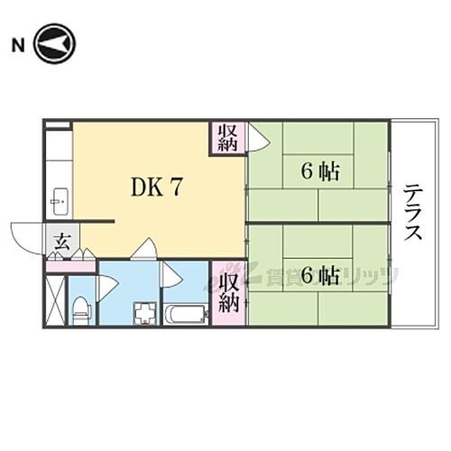 京都府京都市右京区太秦安井車道町 花園駅 2DK マンション 賃貸物件詳細