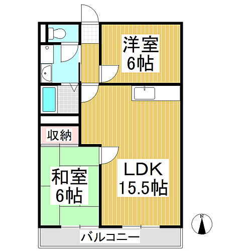 グリンディヒルズ桜井　Ｂ棟 2階 2LDK 賃貸物件詳細