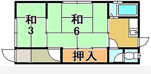 第一富士荘 1階 2K 賃貸物件詳細