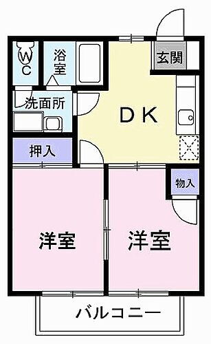 ライツェント 2階 2DK 賃貸物件詳細