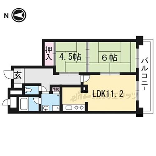 藤和ライブタウン桃山 2階 2LDK 賃貸物件詳細