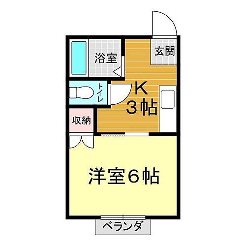 富貴荘 1階 1K 賃貸物件詳細