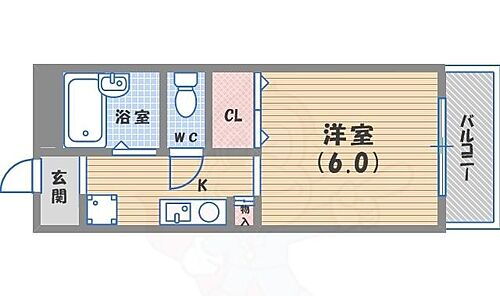 兵庫県西宮市津門綾羽町2番28号 西宮駅 1K アパート 賃貸物件詳細