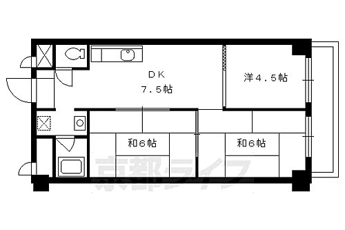 シャトー高野 3階 3DK 賃貸物件詳細
