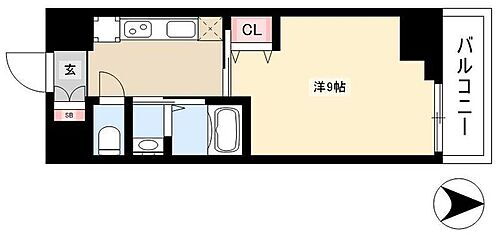 愛知県名古屋市中村区本陣通2丁目29 本陣駅 1K マンション 賃貸物件詳細