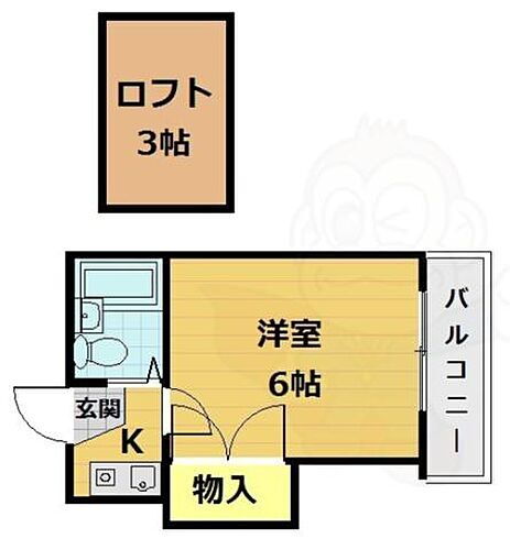 嵯峨野レジデンス 2階 1K 賃貸物件詳細