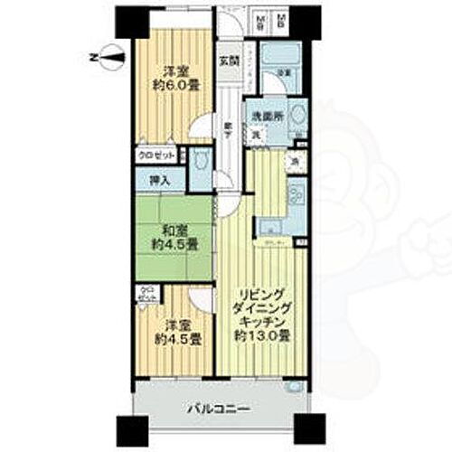 イーグルコート西大路アネックス 6階 3LDK 賃貸物件詳細