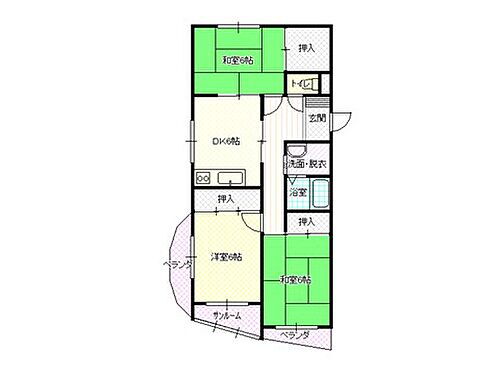 マンションリバーポート 3階 3DK 賃貸物件詳細