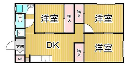 マンション雲雀丘 3階 3DK 賃貸物件詳細