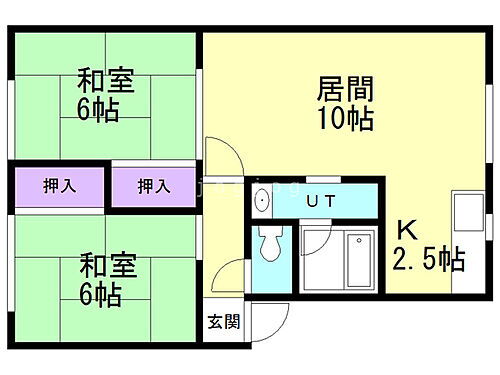 北海道札幌市北区篠路九条1丁目1番3号 2LDK アパート 賃貸物件詳細