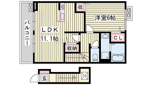 兵庫県姫路市西今宿8丁目11番22-1 播磨高岡駅 1LDK アパート 賃貸物件詳細