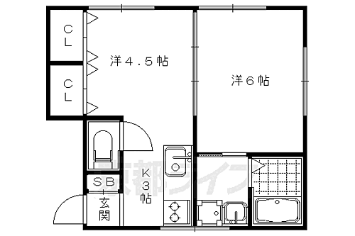 京都府京都市右京区太秦一ノ井町 花園駅 2K アパート 賃貸物件詳細