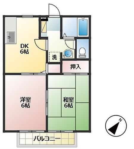 広島県福山市草戸町2丁目5-13 福山駅 2DK アパート 賃貸物件詳細