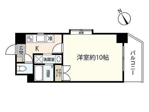 Ｓ－ＦＯＲＴ中広通り 9階 1K 賃貸物件詳細