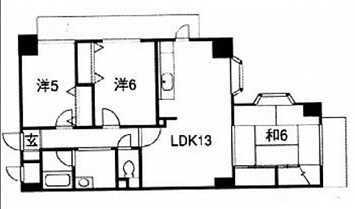 広島県安芸郡府中町山田2丁目 矢賀駅 3LDK マンション 賃貸物件詳細