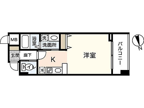 広島県広島市中区鉄砲町 胡町駅 1K マンション 賃貸物件詳細