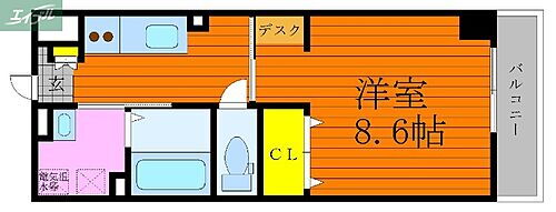岡山県岡山市北区西古松2丁目 大元駅 1K マンション 賃貸物件詳細
