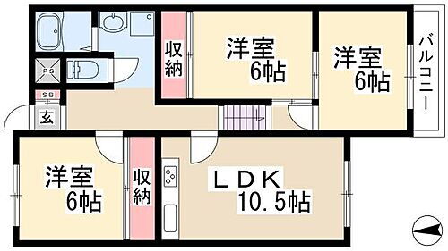 シャトーロイヤル南山 2階 3LDK 賃貸物件詳細