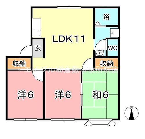 岡山県倉敷市児島田の口7丁目 上の町駅 3LDK アパート 賃貸物件詳細