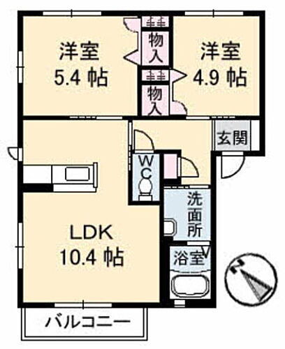 シャーメゾン高屋 1階 2LDK 賃貸物件詳細