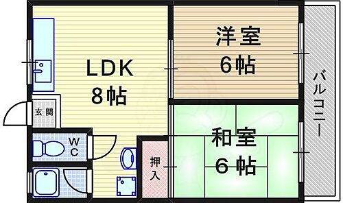 兵庫県尼崎市武庫之荘7丁目 武庫之荘駅 2LDK マンション 賃貸物件詳細