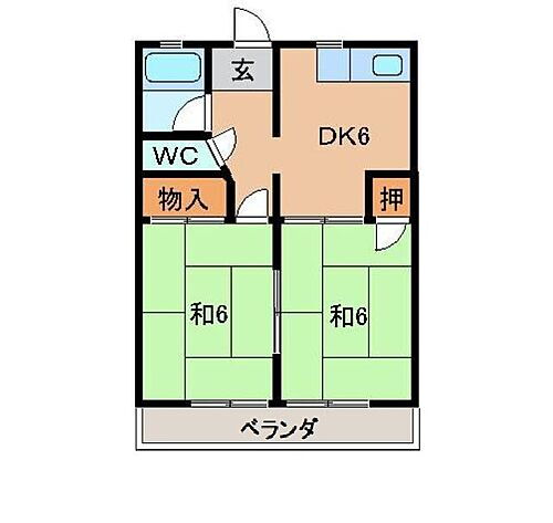 大澤マンション 2階 2DK 賃貸物件詳細