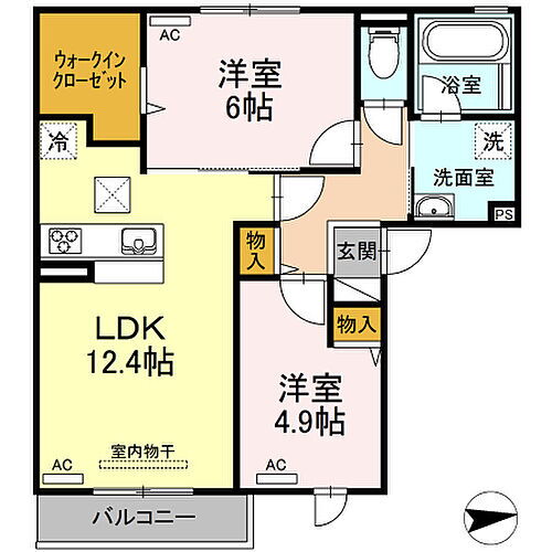 鳥取県米子市西福原8丁目14-32 後藤駅 2LDK アパート 賃貸物件詳細