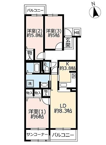 神奈川県川崎市中原区木月4丁目 元住吉駅 3LDK マンション 賃貸物件詳細