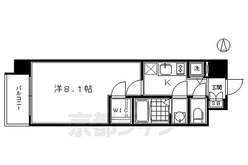 京都府京都市下京区梅小路高畑町 西大路駅 1K マンション 賃貸物件詳細