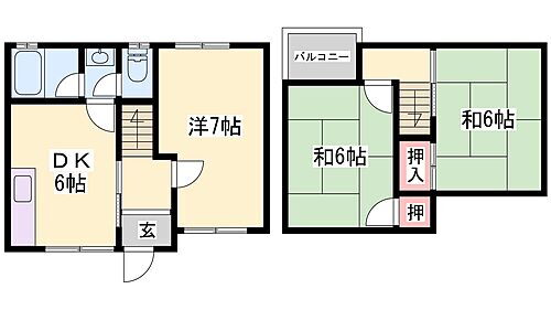 兵庫県加古川市加古川町中津 日岡駅 3DK アパート 賃貸物件詳細