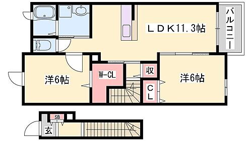 兵庫県赤穂市北野中 坂越駅 2LDK アパート 賃貸物件詳細