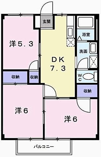 兵庫県姫路市玉手2丁目 西飾磨駅 3DK アパート 賃貸物件詳細