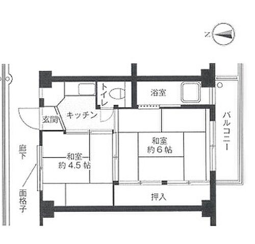 ビレッジハウス中富１号棟 2階 2K 賃貸物件詳細