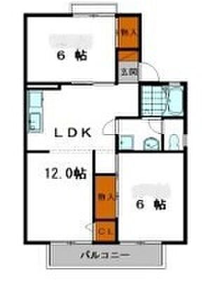 光ハイツ 2階 2LDK 賃貸物件詳細