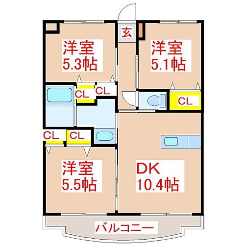 鹿児島県鹿児島市伊敷町2365番地1 3LDK マンション 賃貸物件詳細