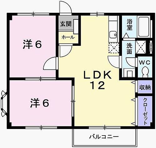 ア・ビーハウス 2階 2LDK 賃貸物件詳細