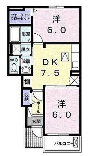 広島県福山市駅家町大字江良 駅家駅 2DK アパート 賃貸物件詳細