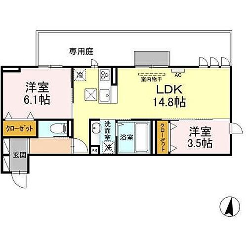 福岡県行橋市中央2丁目 行橋駅 2LDK アパート 賃貸物件詳細