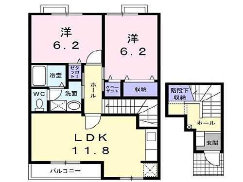 兵庫県姫路市広畑区蒲田5丁目 姫路駅 2LDK アパート 賃貸物件詳細