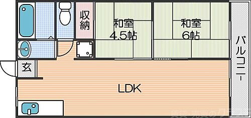 杉本町グランドハイツ 3階 2LDK 賃貸物件詳細