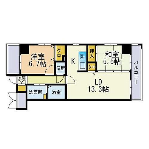 メープル博多倶楽部 5階 2LDK 賃貸物件詳細