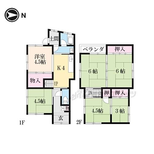 滋賀県大津市際川2丁目 滋賀里駅 6K 一戸建て 賃貸物件詳細