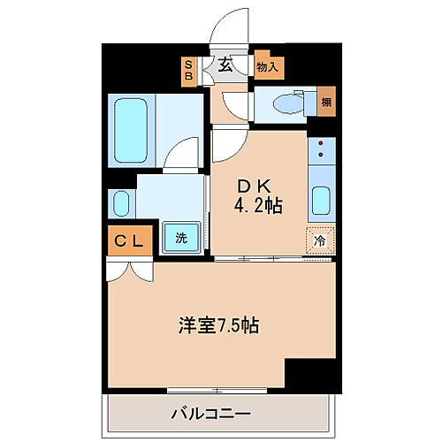 ラフルール連坊 3階 1DK 賃貸物件詳細