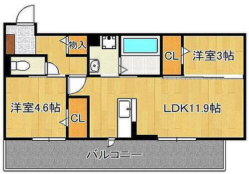 ストレイト葛葉 2階 2LDK 賃貸物件詳細