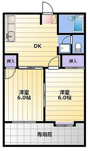 エルデム岡崎Ａ 1階 2DK 賃貸物件詳細