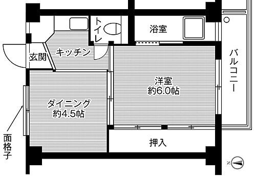 ビレッジハウス南野田 4階 1DK 賃貸物件詳細